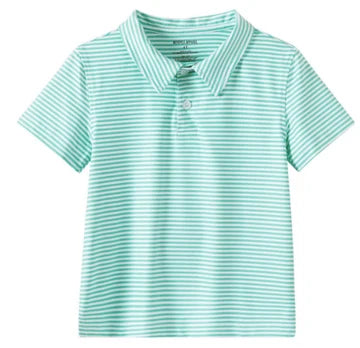Kids Polo Shirt - Carnival Glass/White Stripes