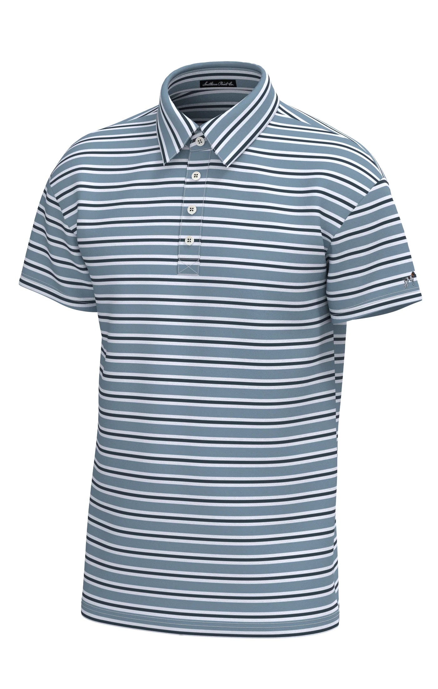 Charles 4 Button Stripe Polo