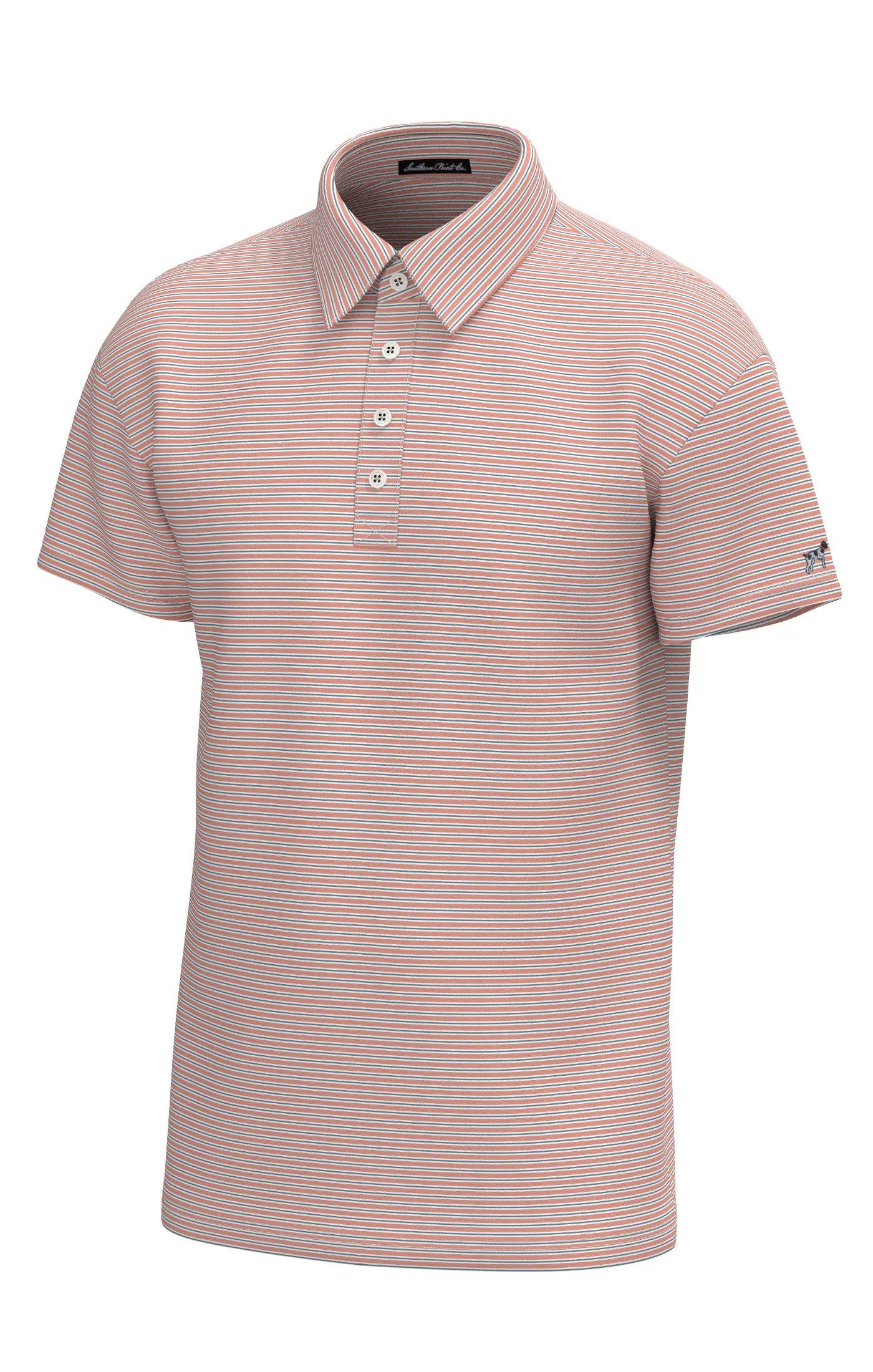 Charles 4 Button Stripe Polo