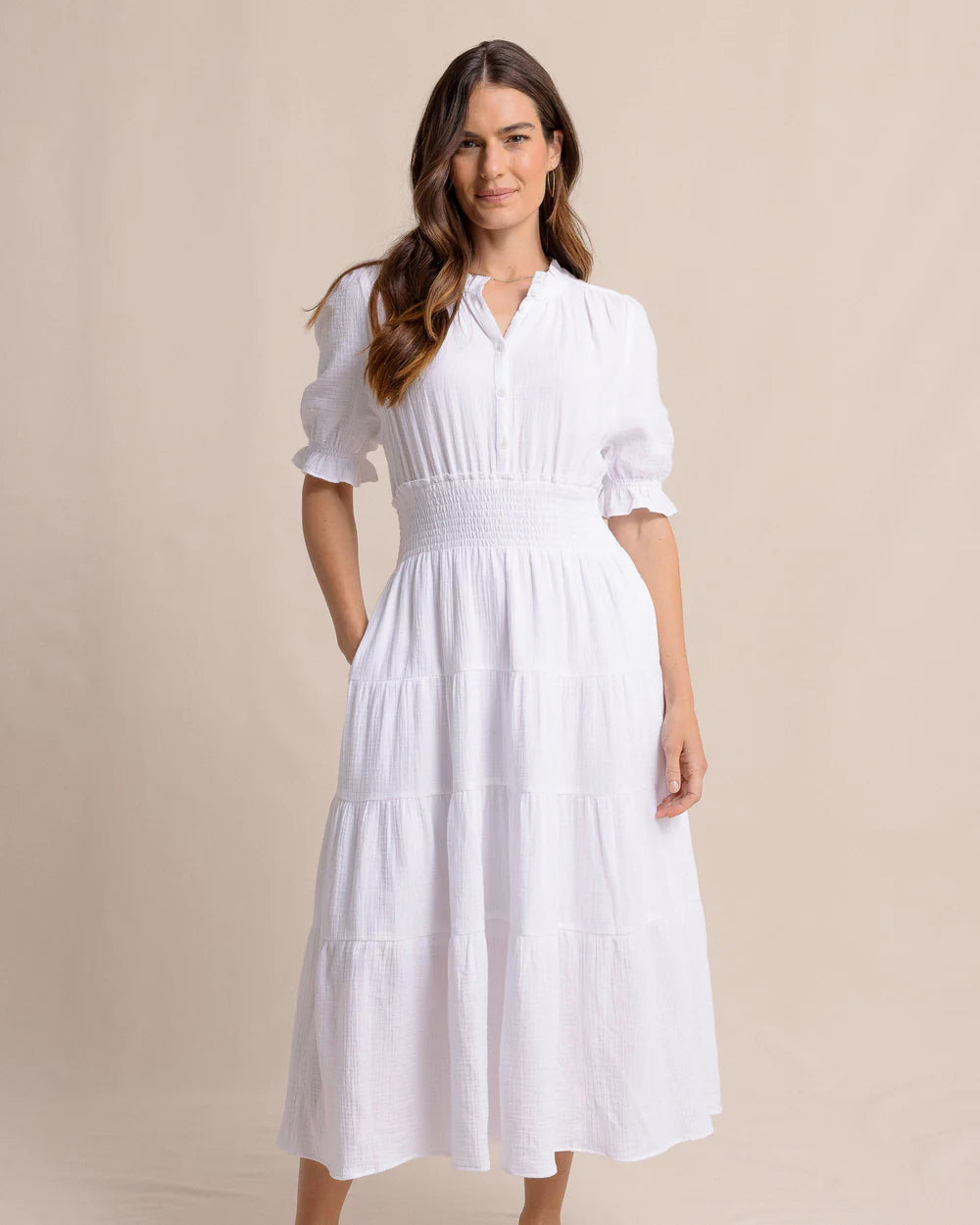 Southern Tide Christa Maxi Dress - White