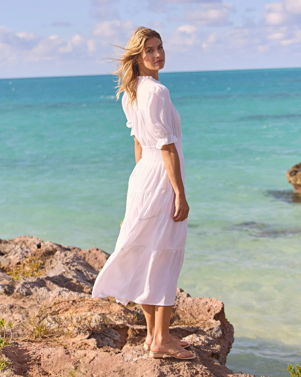 Southern Tide Christa Maxi Dress - White