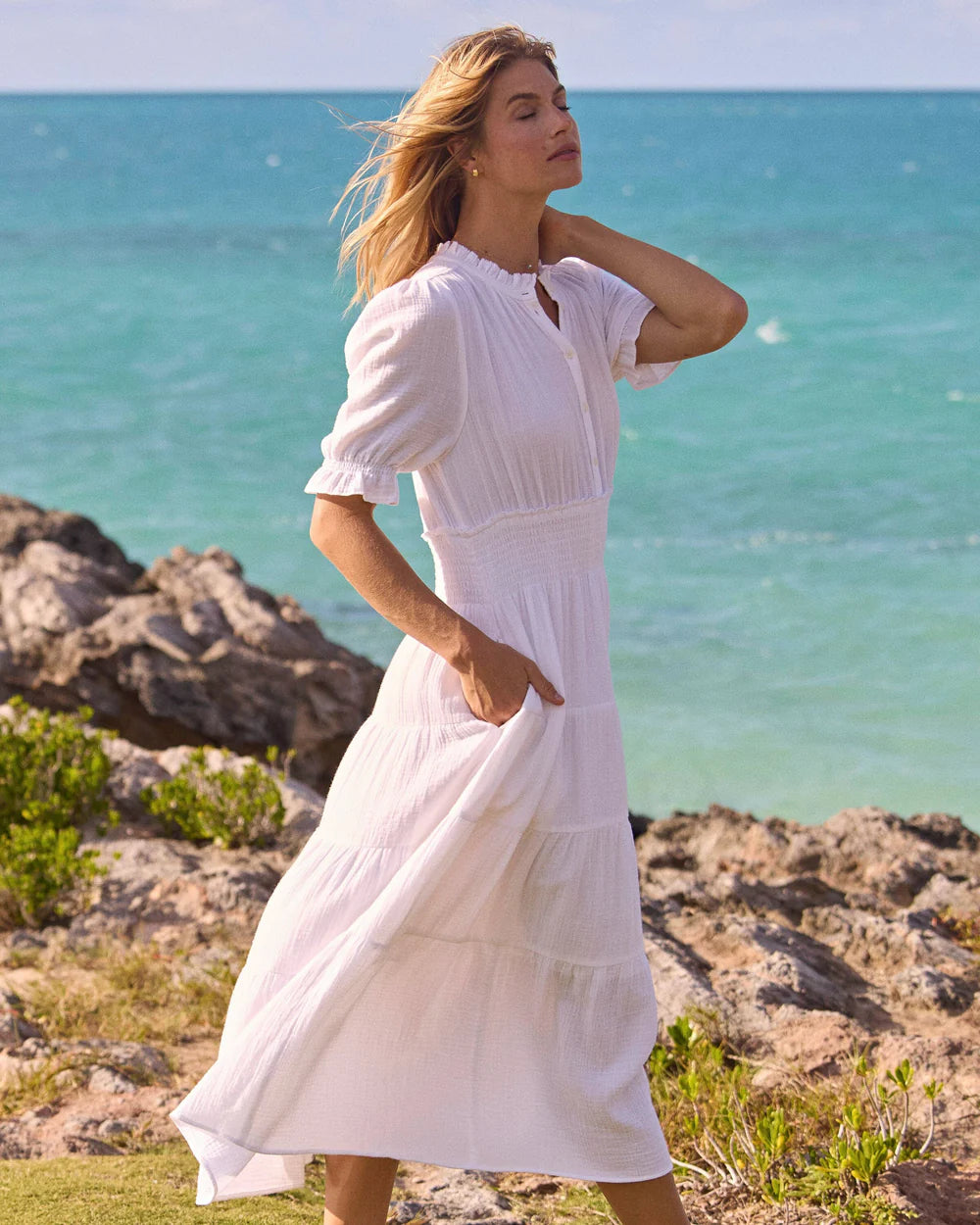 Southern Tide Christa Maxi Dress - White