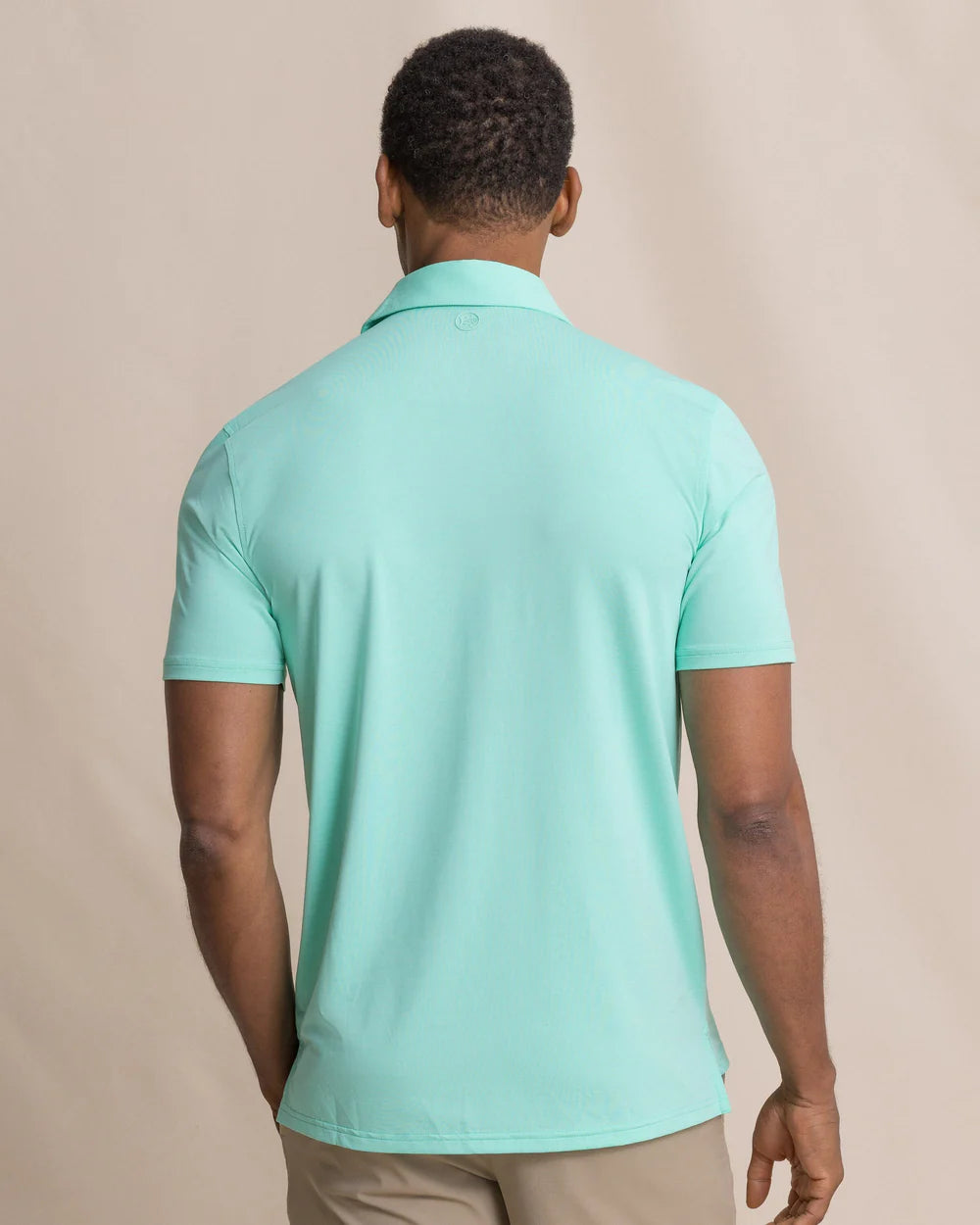 M SS Coastal Breeze Heather Perf Polo Gulf Shore
