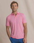 M SS Coastal Breeze Heather Perf Polo Sea Pink