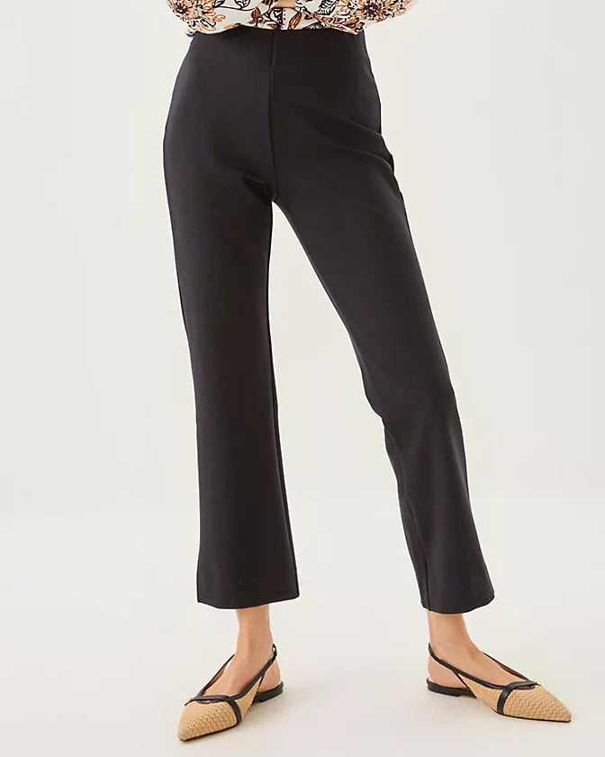 Lilly Christabel Ponte Crop Flare Noir