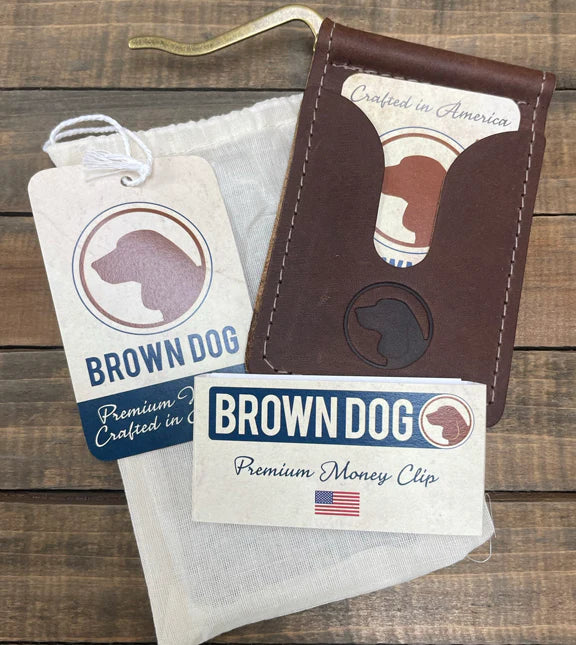 Deluxe Money Clip With Pockets - Amber