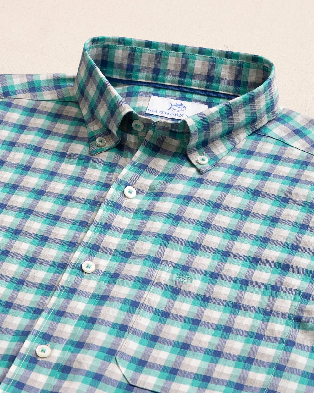 Diamond Cove Heather SJ Sportshirt - Heather Persian Green