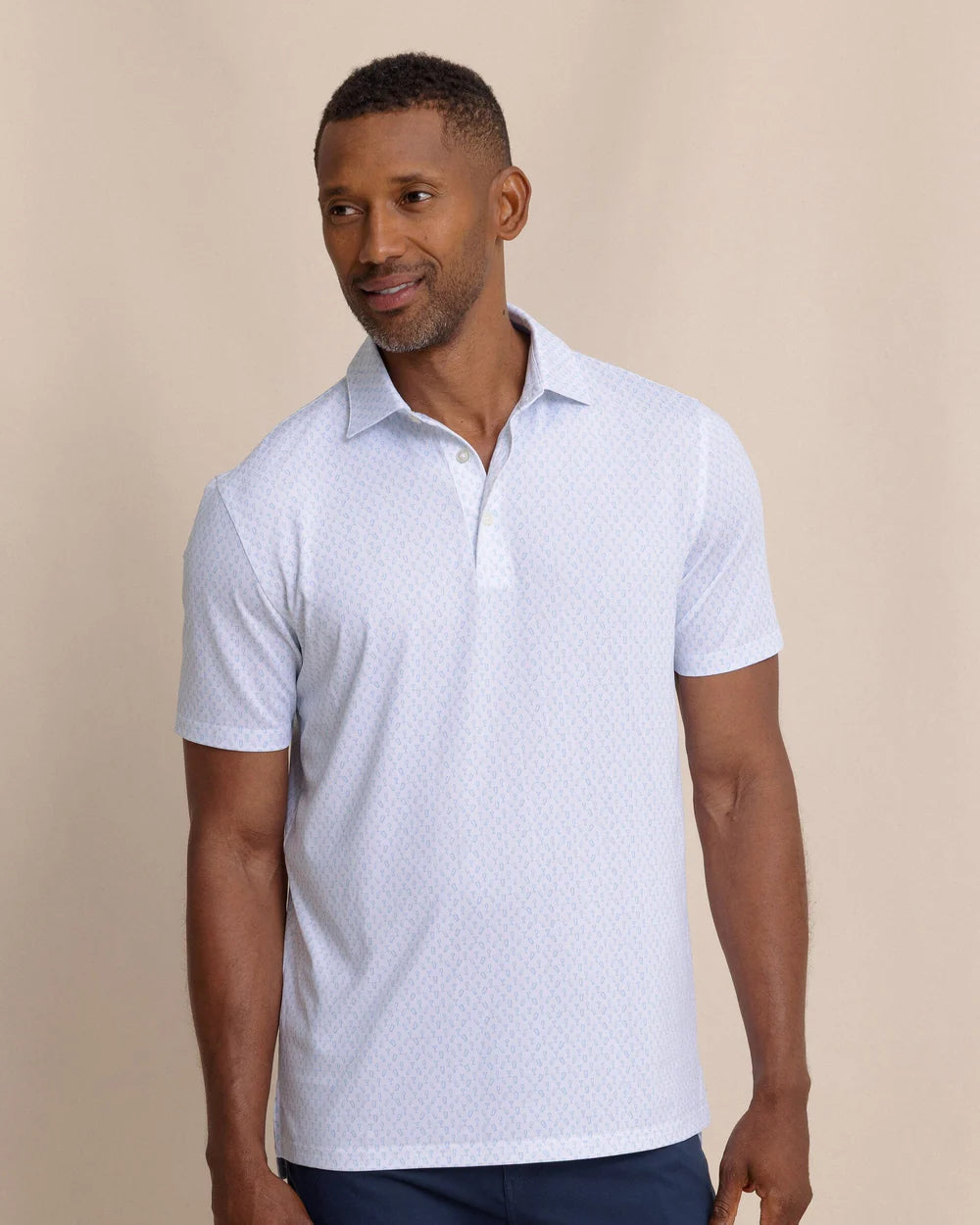 M SS Driver Cocktail Hour Polo Classic White
