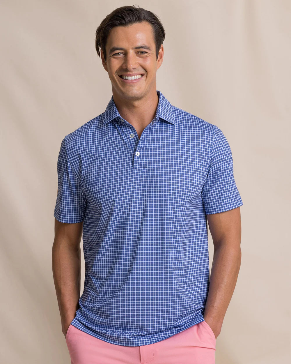 SS Driver Dunes Edge Plaid Polo
