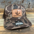 112 Richardson Trucker Hat Dark Brown Camo W/Antler Patch