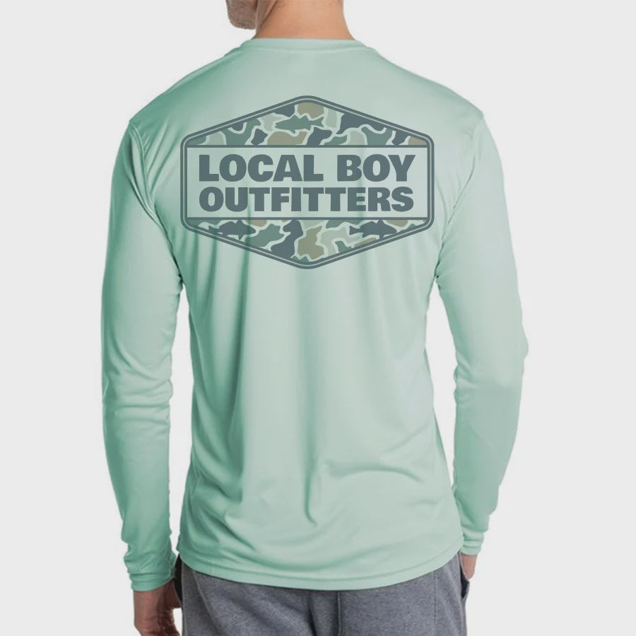 Graphic Performance LS Fish Camo Diamond Crest