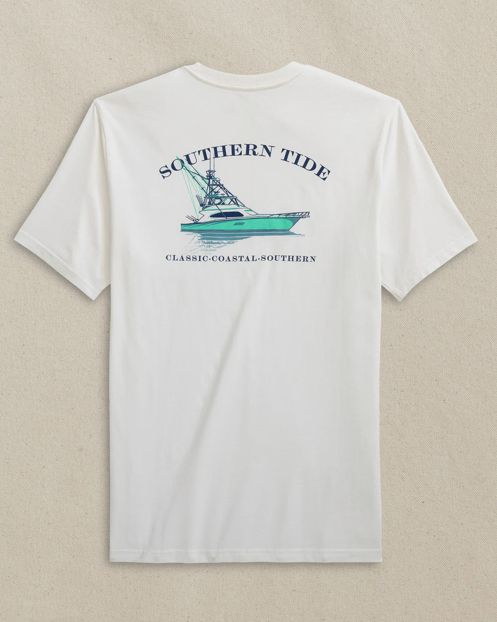 M SS Fishing Boat T-Shirt Classic White