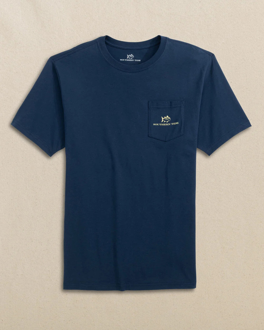 M SS Fishing Lines Tee Navy
