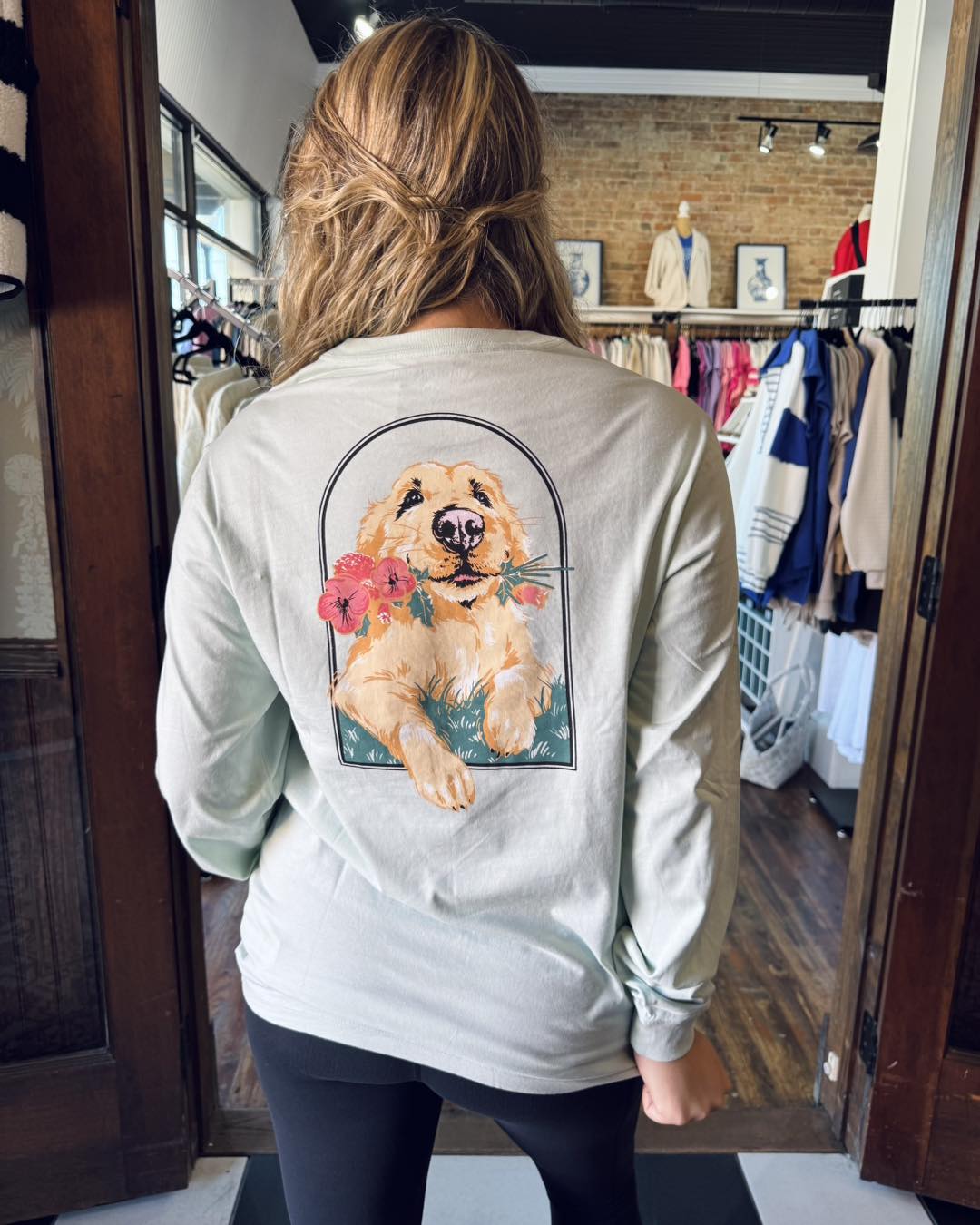 Floral Fetch Tee LS Cool Mint