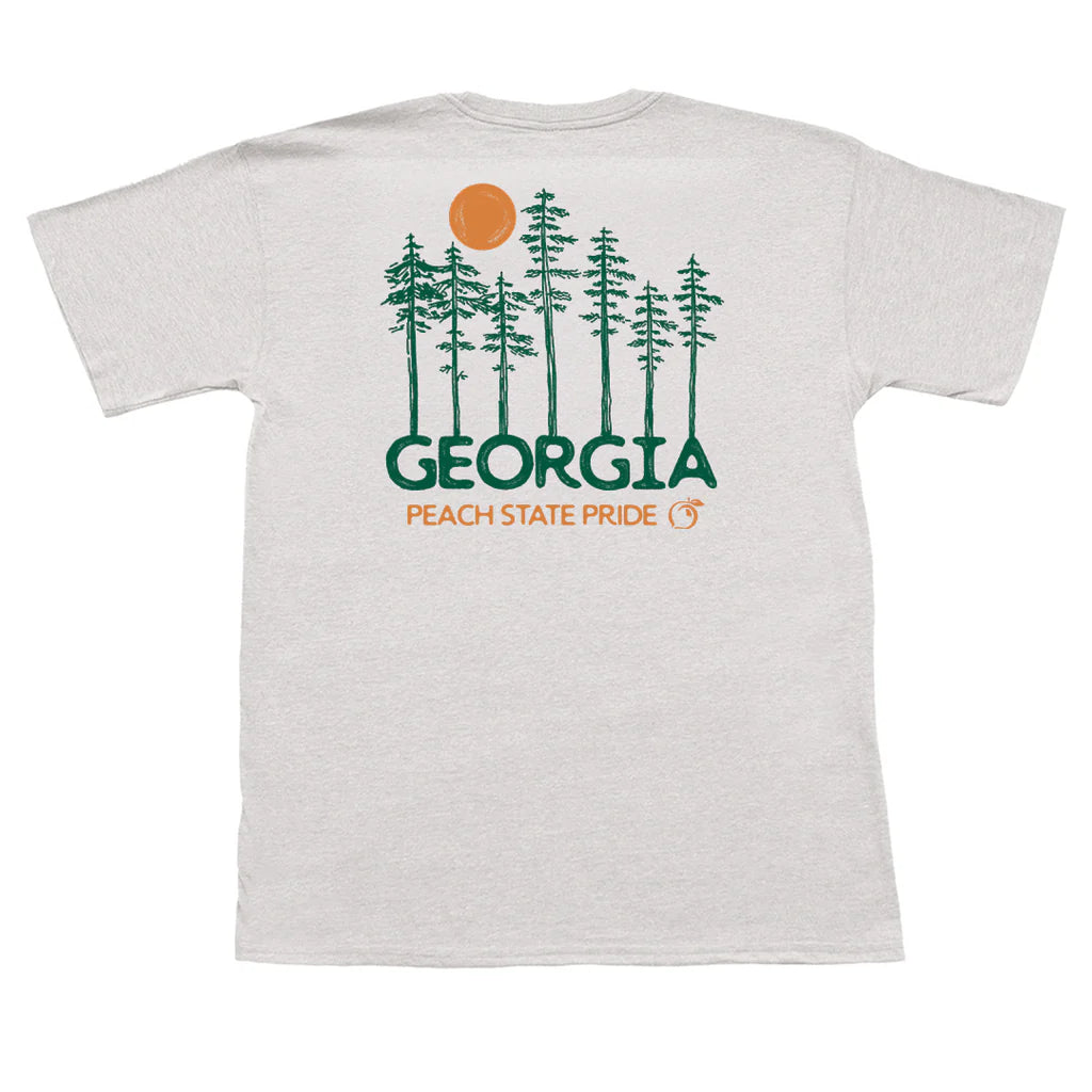 Georgia Pines Short Sleeve Pocket Tee Oyster