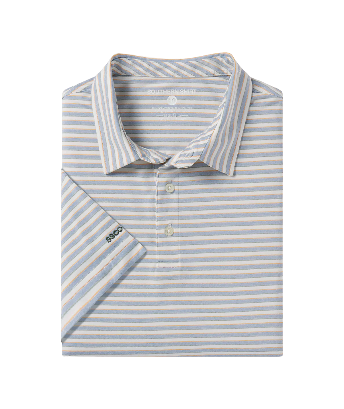 Cahaba Heather Stripe Polo- Hampton