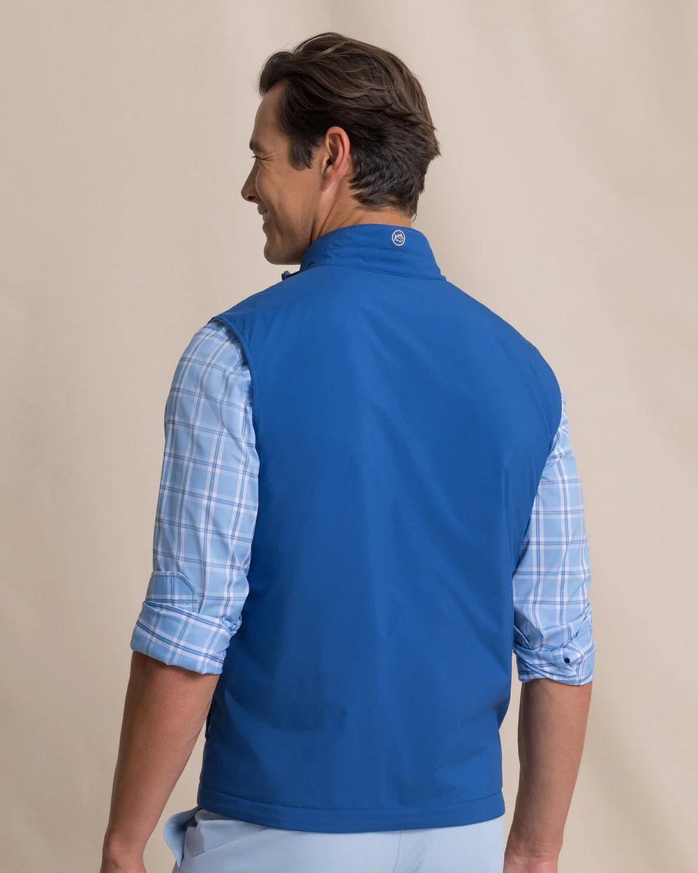 M Vest Harbor Reversible Nautical Blue