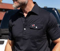 uga perf players polo bulldog black
