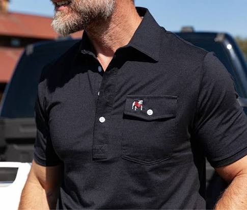 uga perf players polo bulldog black