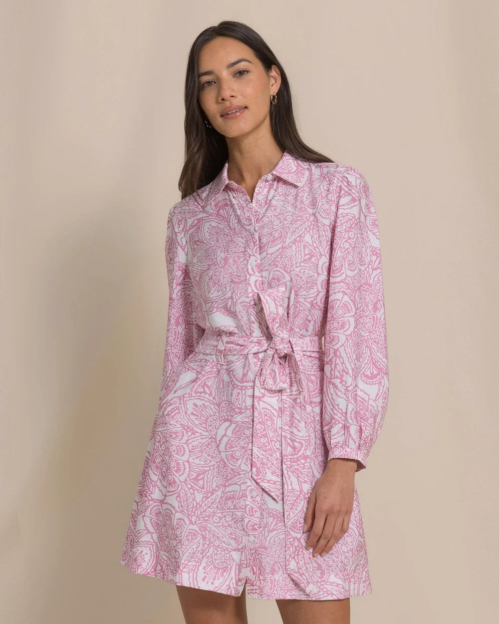 W Leanna Printed Mini Dress Riveria Rose