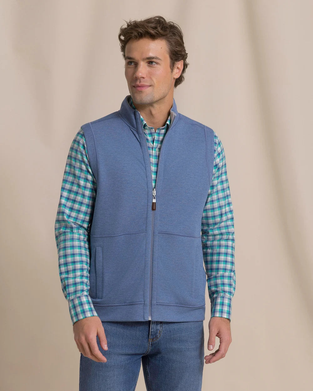 Lightweight Knit Heather Reversible Vest - Heather Anchor Grey