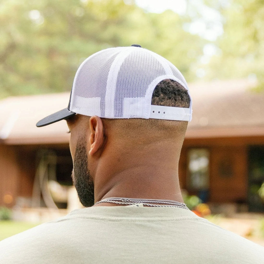Lineman Pole Trucker Hat Black & White