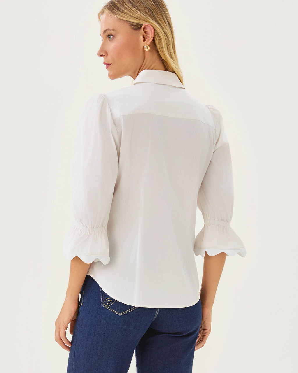 The Ricrac Lilly Shirt Resort White