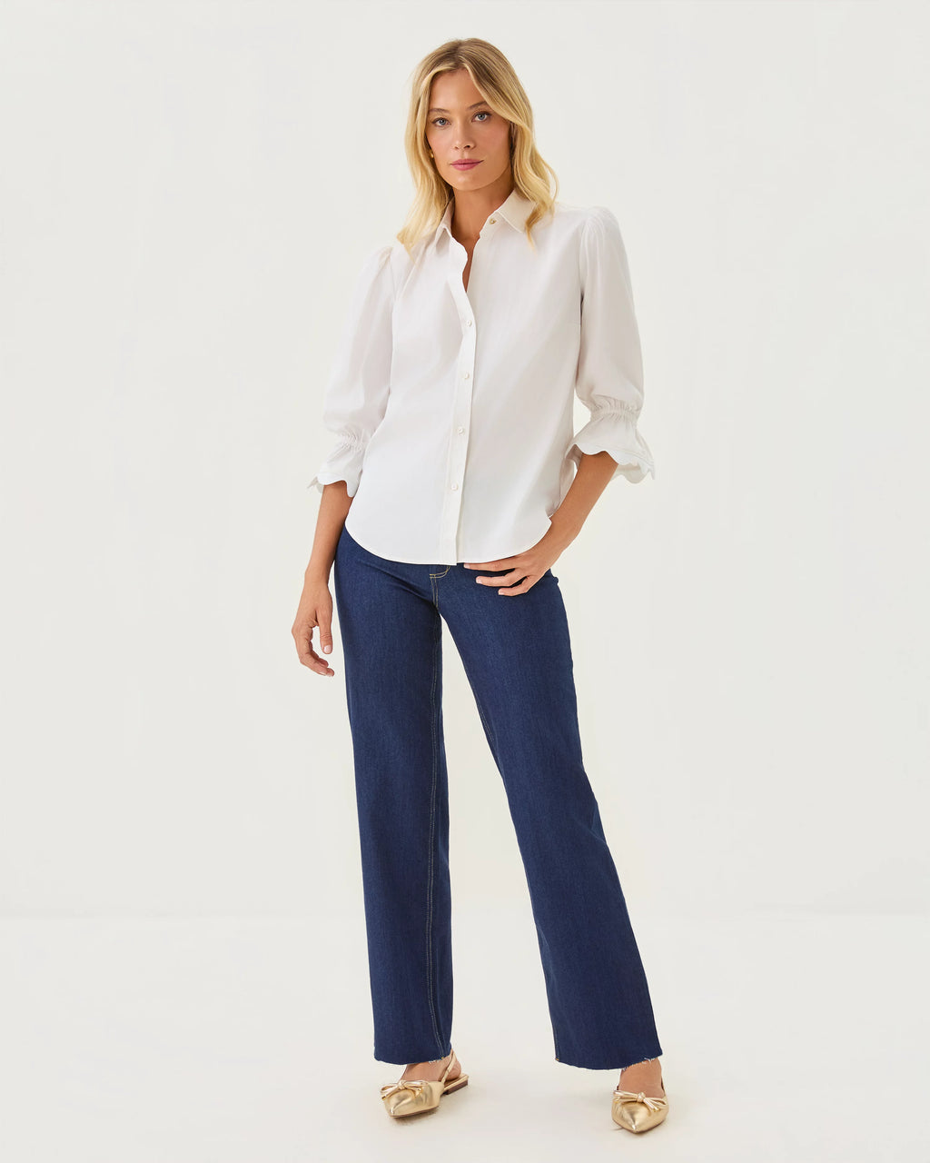 The Ricrac Lilly Shirt Resort White