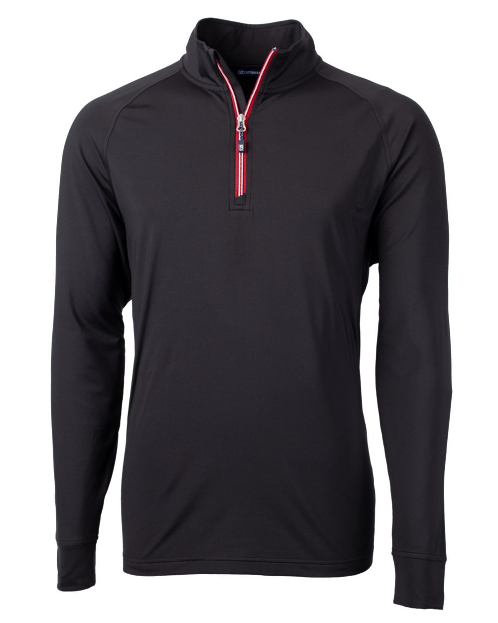 Adapt Eco Knit Quarter Zip Pullover-Black/Red