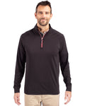 Adapt Eco Knit Quarter Zip Pullover-Black/Red
