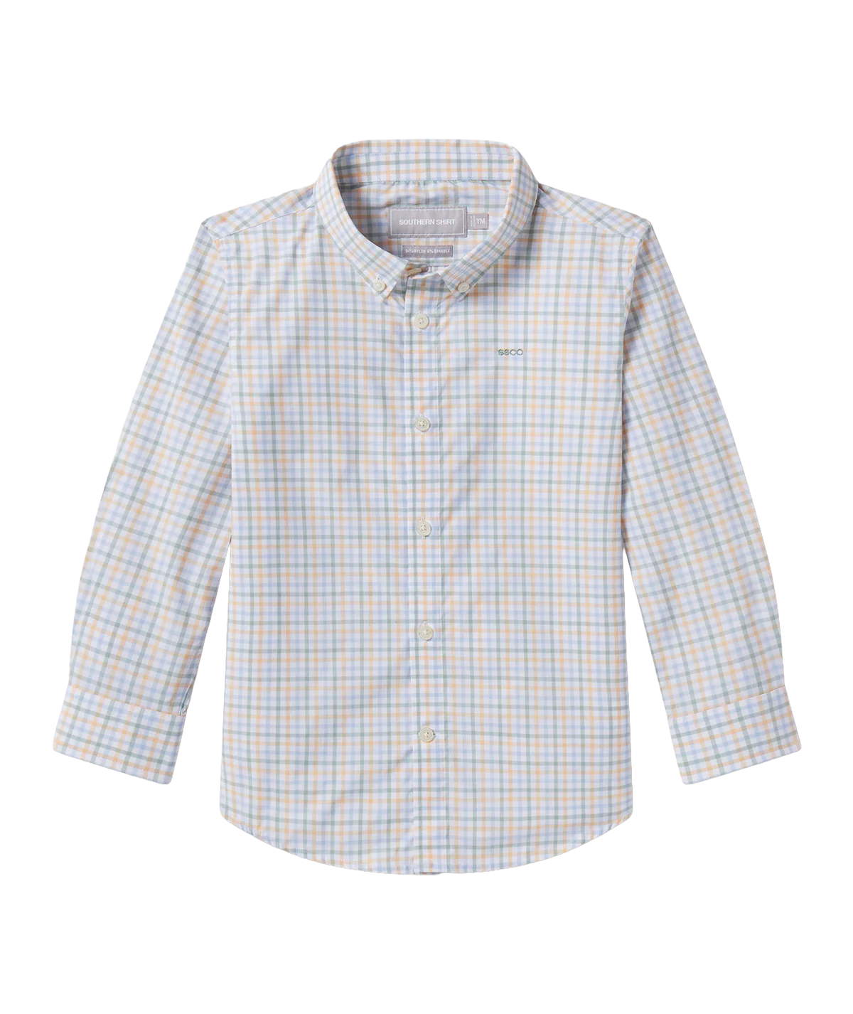 Youth Boys Samford Check LS Button Down- Meadowbrook