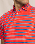 M SS Coastal Breeze Moonlight Bay Stripe Polo