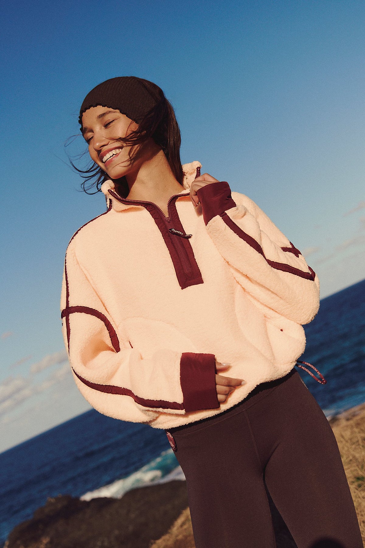 Mountain High 1/4 Zip - Pina Colada/Red Velvet