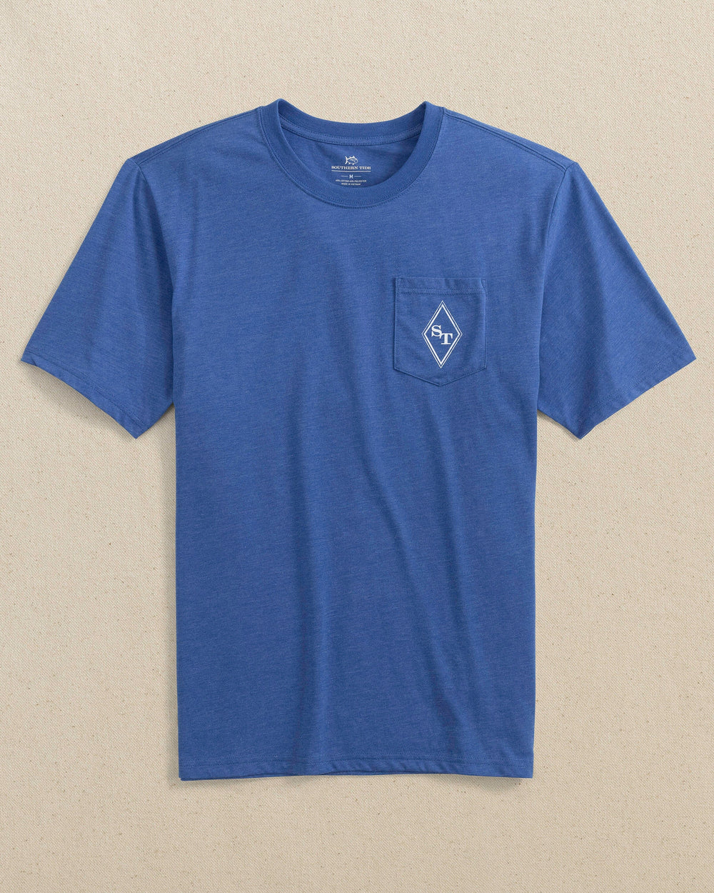M SS Nautical Diamond Hthr Tee