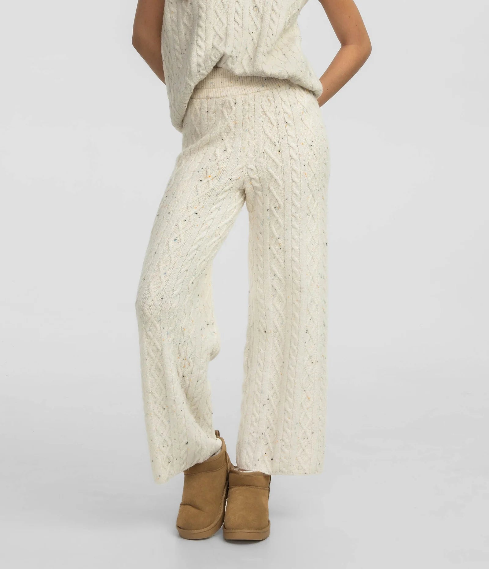 Comfy Cozy Sweater Pants Parchment