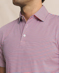 M SS Coastal Breeze Pelican Landing Stripe Polo