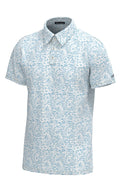 Pointer Pattern Performance Polo White Hawaiian Blue