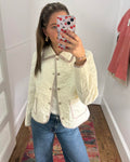 Quilted Cropped Jacket - Ivory