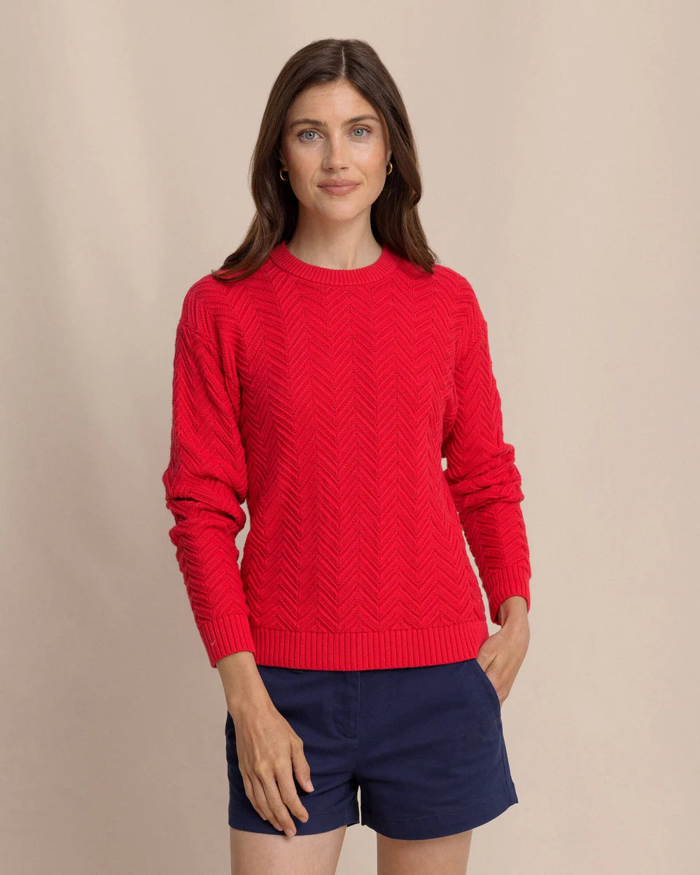 Southern Tide Saige Sweater - Grenadine Red