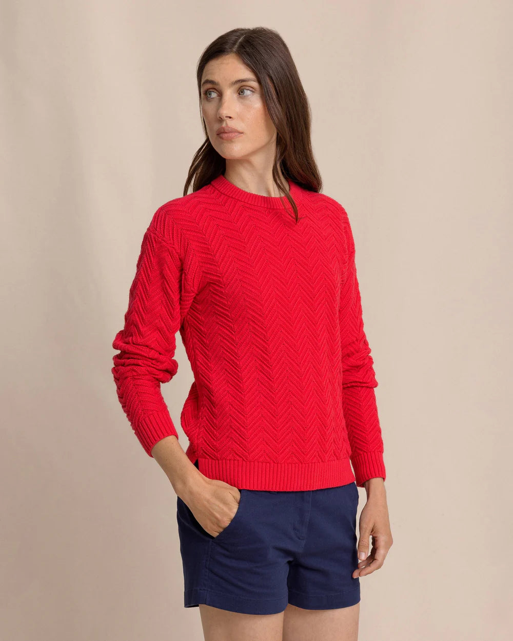 Southern Tide Saige Sweater - Grenadine Red