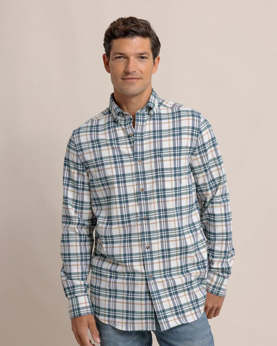 M LS IC Sandbridge Plaid Flannel Sportshirt