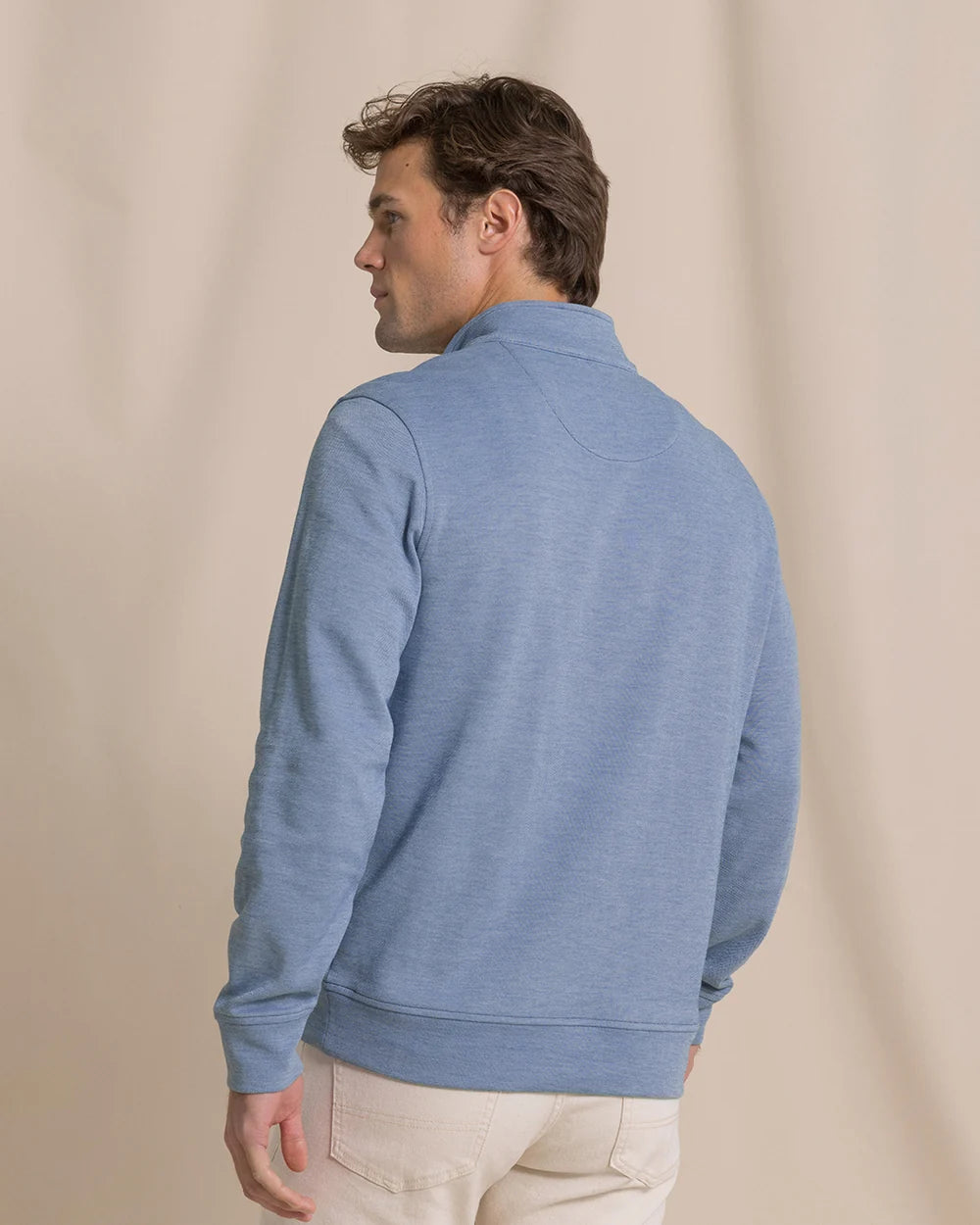 Sandy Cove Pique Quarter Zip / Nautical Blue