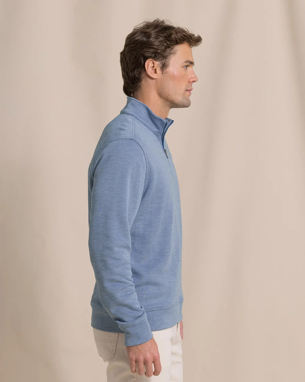 Sandy Cove Pique Quarter Zip / Nautical Blue