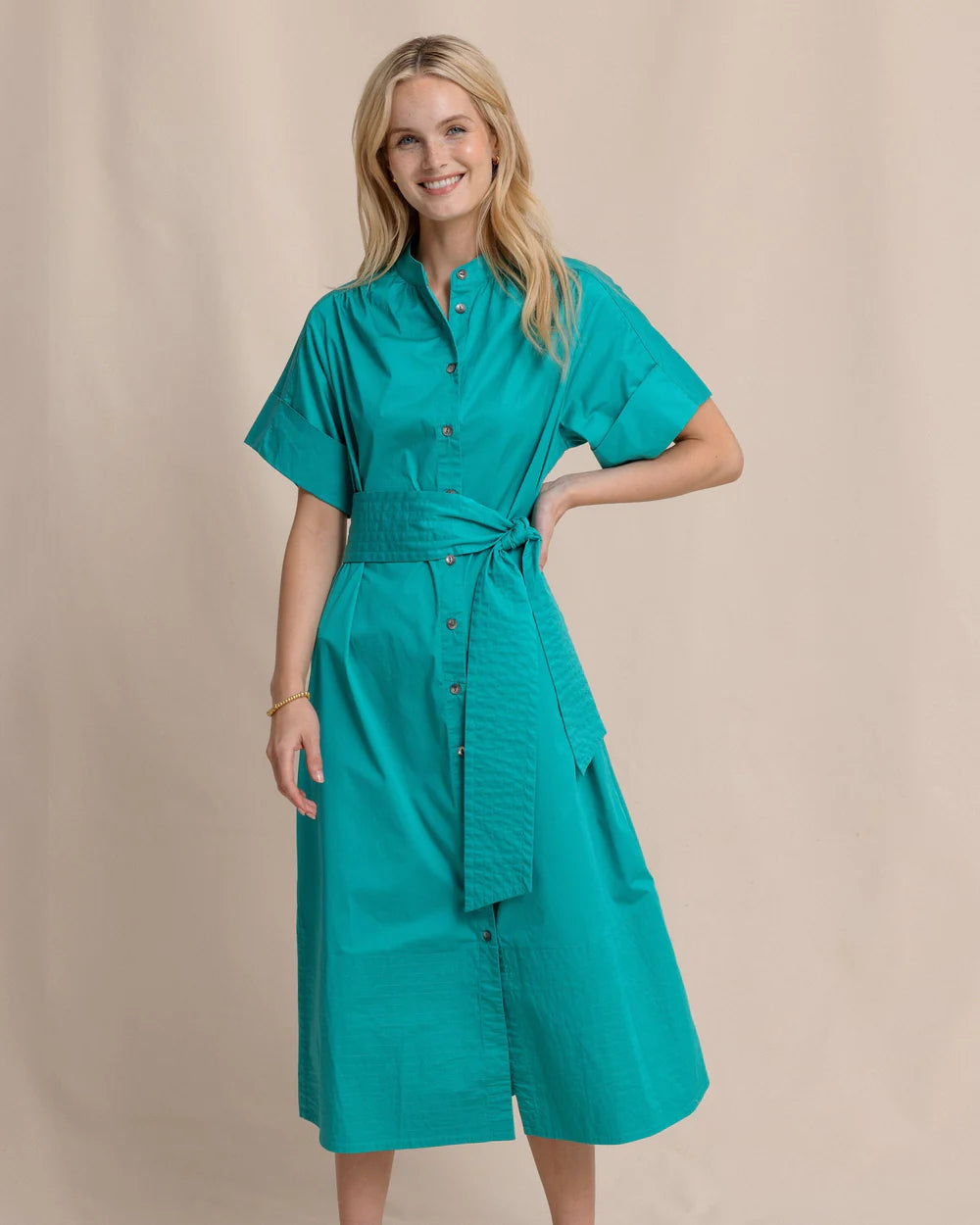 Southern Tide Shelbi Midi Dress Spruce Shade