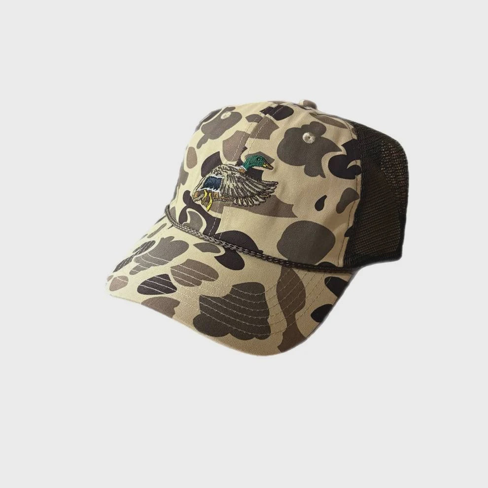 Embroidered Mallard Rope Unstructured Hat