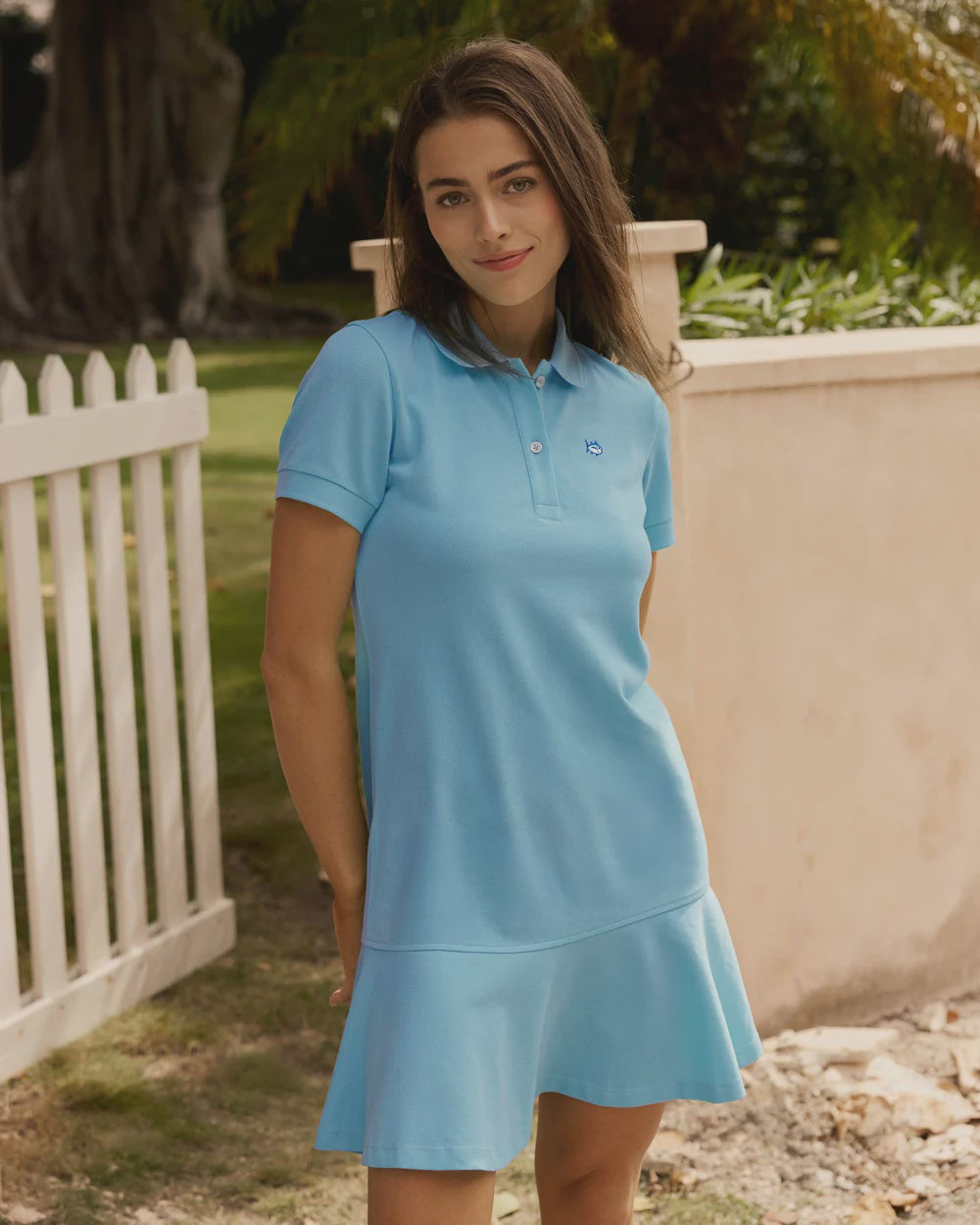 W Skipjack Dropwaist Polo Dress Ocean Channel
