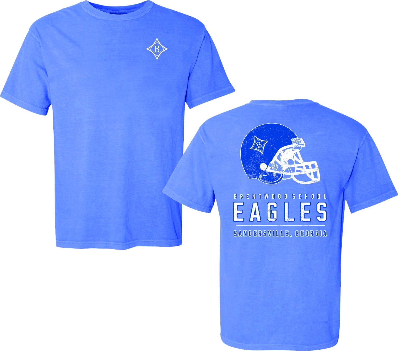 Brentwood Eagles Flo Blue Comfort Color Tee