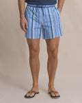M Stripe Maritime Swim Trunk Blue Stream