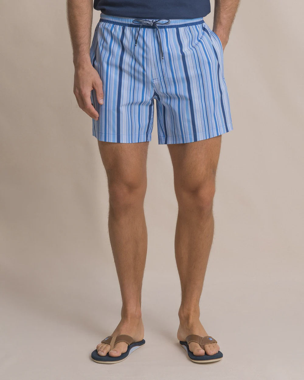M Stripe Maritime Swim Trunk Blue Stream