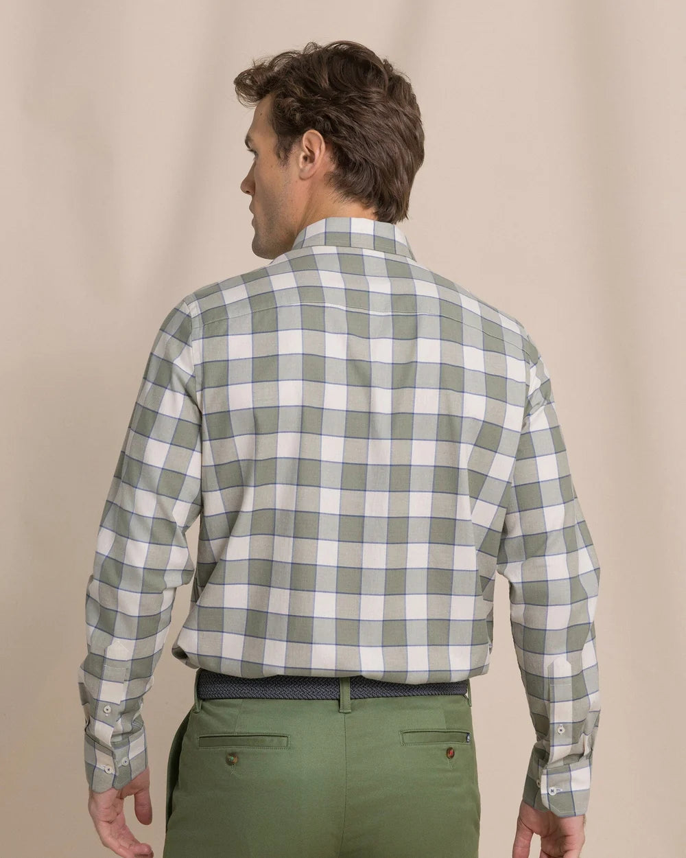 M LS SJ Sunny Cove Sportshirt-Heather Cedar Green